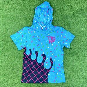 BatWrapz Baseball BSBL Ice Cream Training Hoodie Unisex Adult Medium Blue